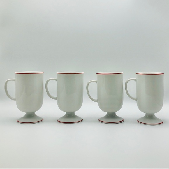 Set of 4 Vintage Strawberry Footed Mugs from Japan - Picture 4 of 9